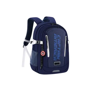 Disney Marvel Collection Captain America Polyester Backpack And Laptop Bag Regular Men's Dark Blue