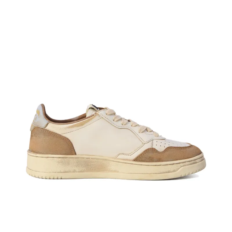 AUTRY Super Vintage Abrasion-Resistant Low-Top Skateboard Shoes Women's Beige Brown-2
