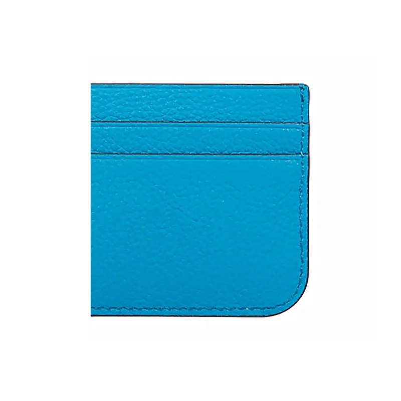 TORY BURCH Leather Card Holder Card Holder Women's Blue-3