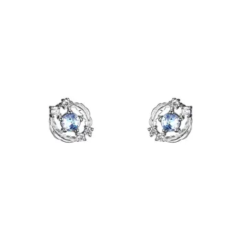 BAIJUAN 999 Fine Silver Stud Earrings Women's