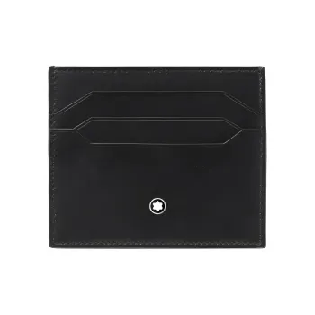 MONTBLANC Meisterstuck Cow Leather Card Slot Card Holder Men's Black