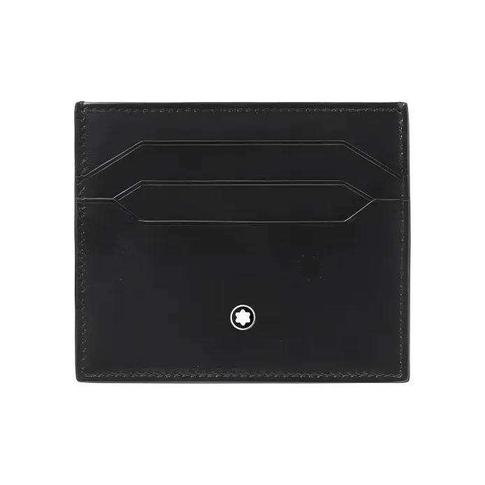 MONTBLANC Meisterstuck Cow Leather Card Slot Card Holder Men's Black-0