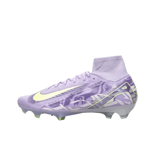 Nike Mercurial Superfly 10 Elite FG Rubber Long Studs Anti Slip Wear Resistant Soccer Shoes Unisex Purple