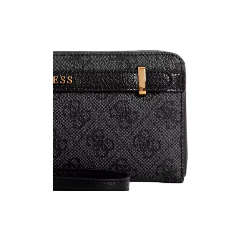GUESS Artificial Leather Wallet Large Size Women's Black-4