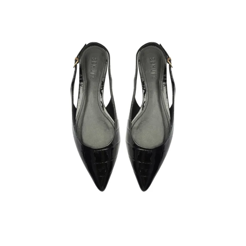 Schutz Paola Casual Single Shoes Women's Black-4