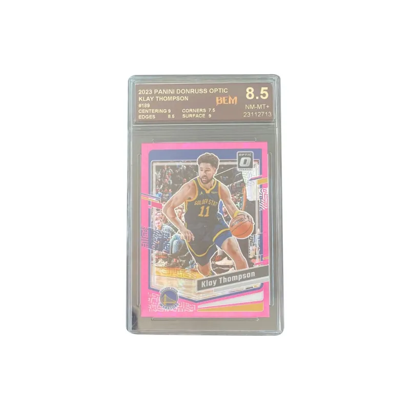 PANINI 2023-24 Optic Durex OP Warriors Klay Thompson Pink Hyper Fold BEM 8.5 Points Graded Cards 1 Pc-0