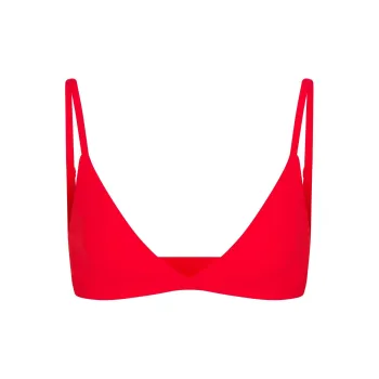 SKIMS Valentine's Day Collection SS25 FITS EVERYBODY TRIANGLE BRALETTE Bra Women's 1 Pack CHERRY/Cherry Red