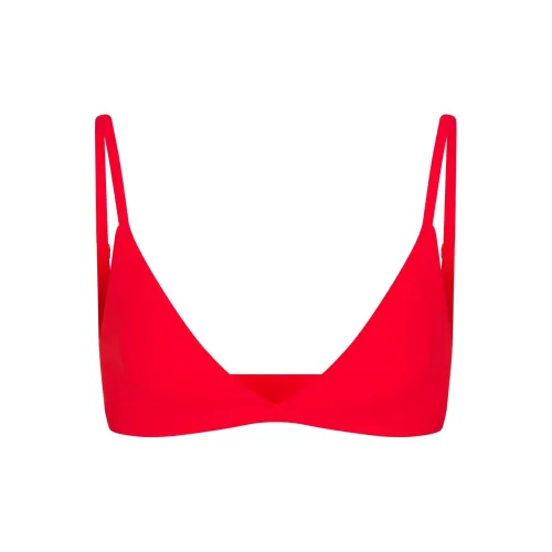 SKIMS Valentine's Day Collection SS25 FITS EVERYBODY TRIANGLE BRALETTE Bra Women's 1 Pack CHERRY/Cherry Red