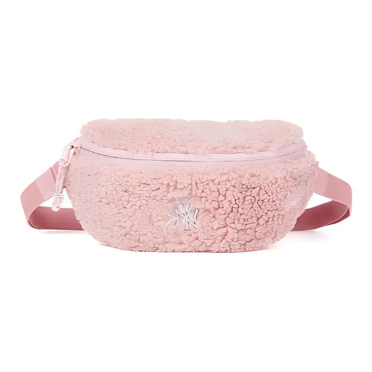 New Era × MLB Collaboration Wool One Shoulder Crossbody Fanny Pack Medium Size Unisex Pink-0