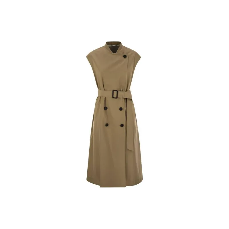 WEEKEND MaxMara Vivetta Drip Proof Gabardine Trench Set-2