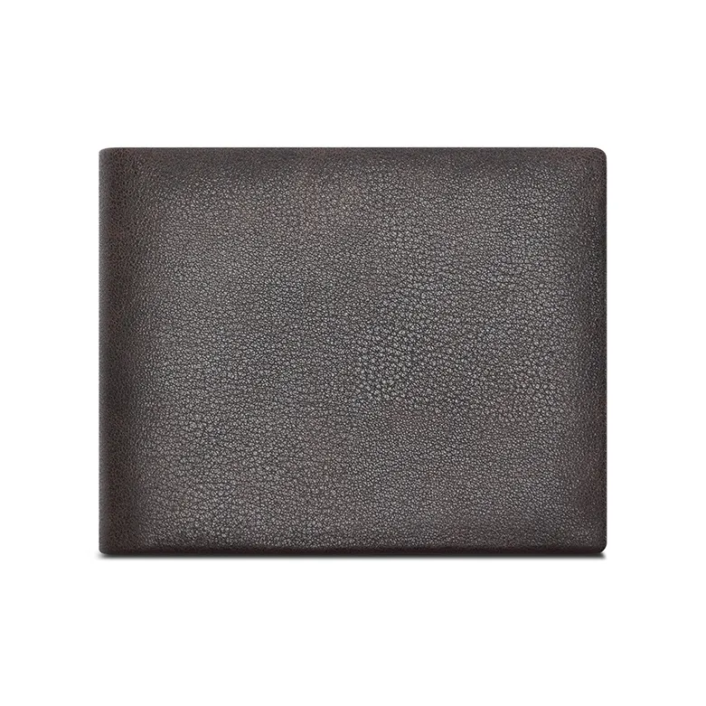 SEPTWOLVES Top Grain Cow Leather Wallets With Money Clip Men's Black-4