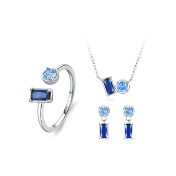 FREE ELF S925 Silver Necklaces Women's Blue