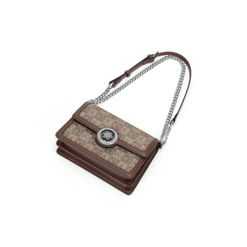 Simvay Clos PVC And Synthetic Leather Shoulder Bag Crossbody Bag Shoulder Bag Small Size Women's Gray Print/Black Print-16