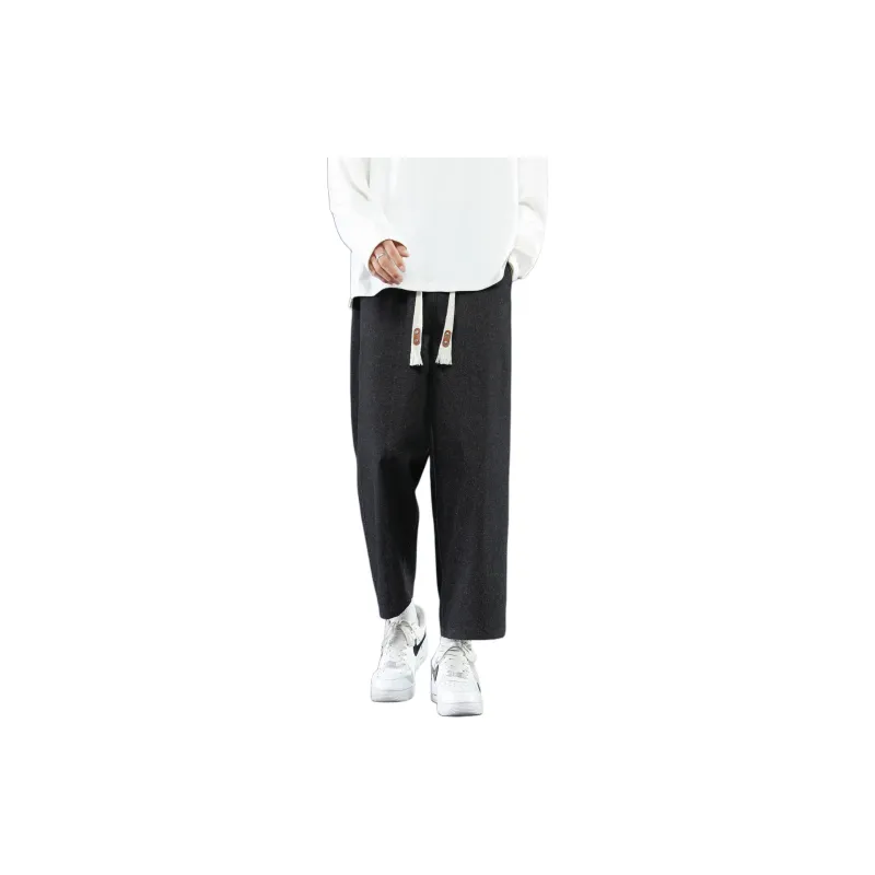 PANDA ADEVIL Japanese Vintage Preppy Style Loose Fit Straight Fit Wide Leg Ankle Length Jeans Unisex-18