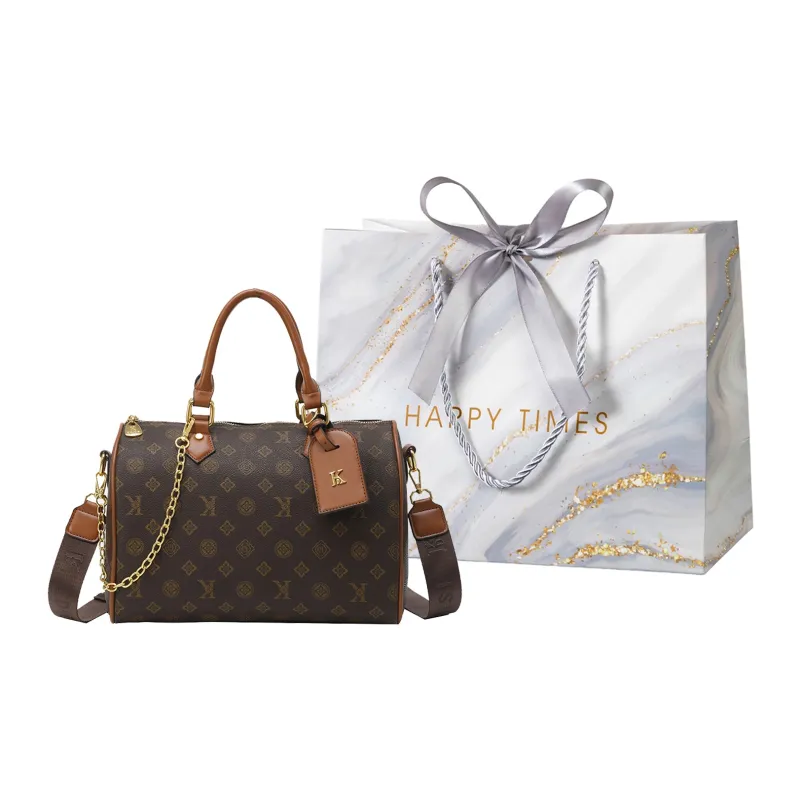 Miss Angel PU Handbag Regular Women's Brown/Khaki-7