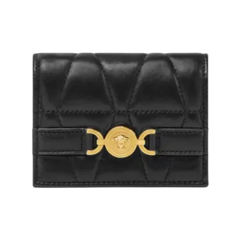 FANSIZHE Medusa '95 Lambskin Wallet Women's Black