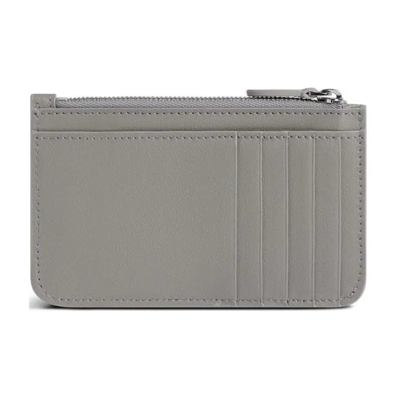 Balenciaga Cash Smooth Cow Leather Card Holder Women's Gray-1