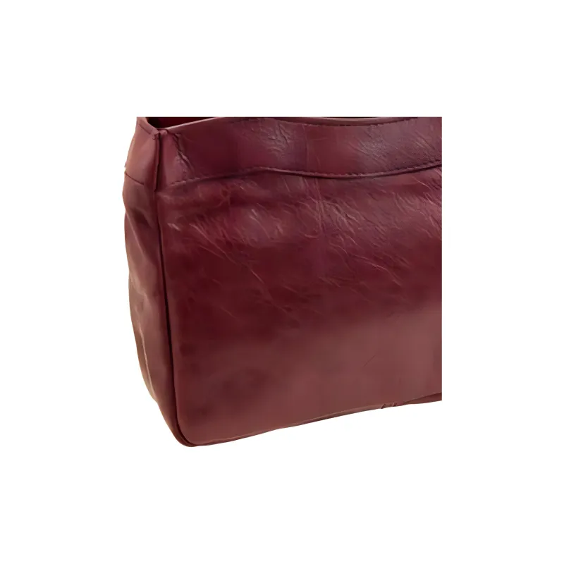 Balenciaga Leather Clutch Women's Red-3