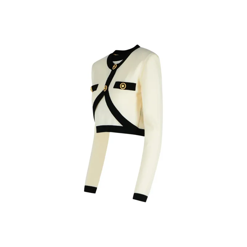 BALMAIN Faux Cardigan Design Knit Jumper-2