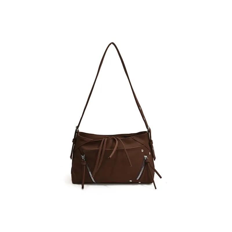 Yalu PU Shoulder Bag Regular Women's Coffee/Black/Khaki-1