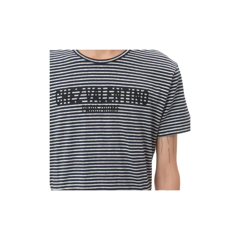Valentino Striped Crewneck T Shirt-6