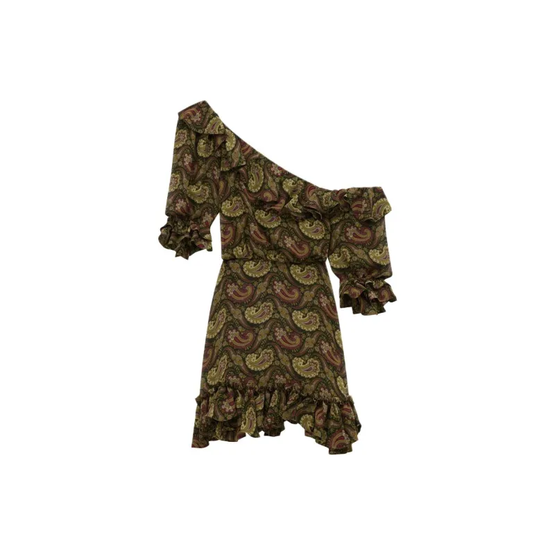 SAINT LAURENT Paisley print Mini Dress-1