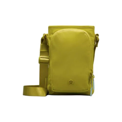 Lululemon Waterproof Fabric Shoulder Bag, Crossbody Bag Unisex Yellow