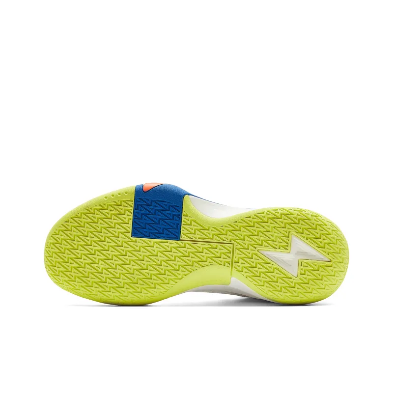 PEAK Anti-Slip And Wear-Resistant Rebound Low-Top Basketball Shoes Men's White Blue Yellow-5