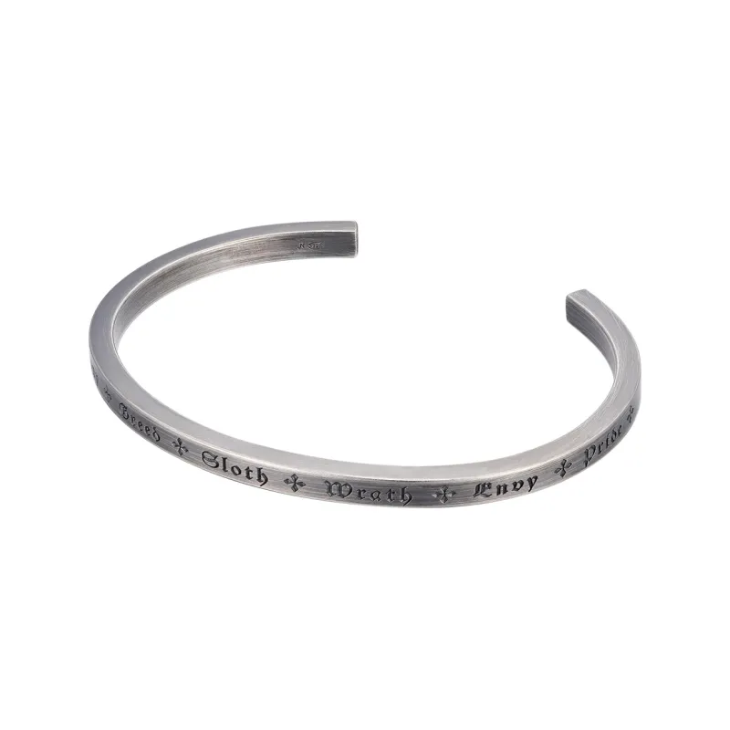 JANENG 925 Sterling Silver Bangles Unisex-1