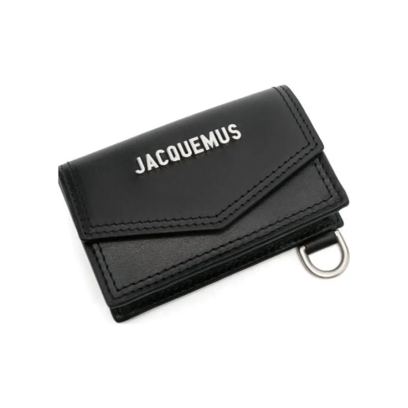 Jacquemus Cow Leather Shoulder Bag, Crossbody Bag, Wallet Women's Black-1