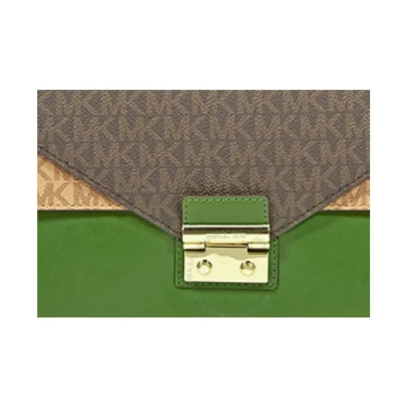 MICHAEL KORS MICHAEL KORS Handbag Collection Sloan Cow Leather Shoulder Bag Crossbody Bag Handbags Women's Green-3