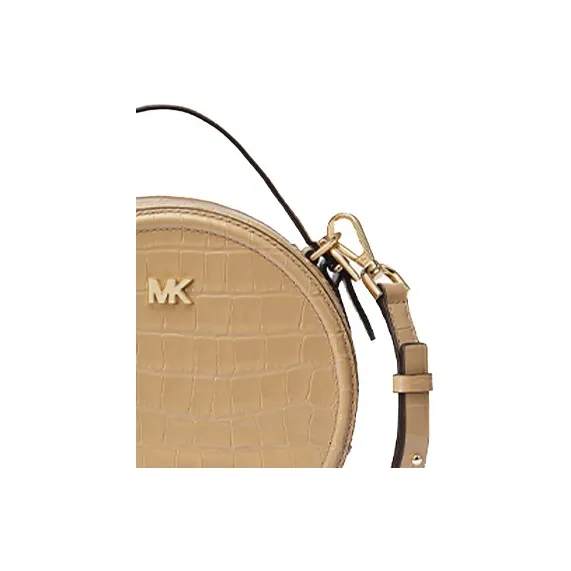 MICHAEL KORS Delaney Cow Leather Shoulder Bag, Crossbody Bag, Handbag Medium Size Women's Camel Brown-4