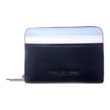 MICHAEL KORS Leather Card Holder Large Size Men's Marine Blue