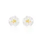 999 Fine Silver-Hibiscus Blossom Stud Earrings