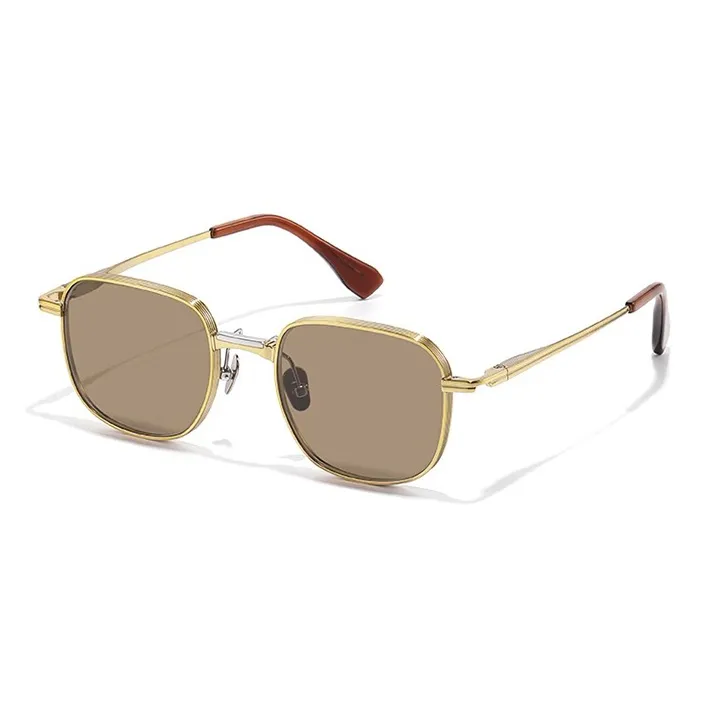 BERTHA Titanium Square Sunglasses Unisex-3
