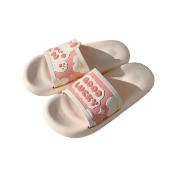 SHIGUDE Slippers Women's Cream White