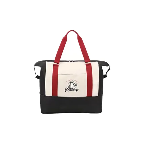 Tonlion Polyester Travel Bag Unisex Black With Beige