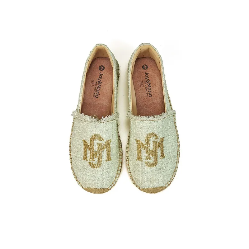 Joy&Mario Espadrilles Women's Ecru/Green-8