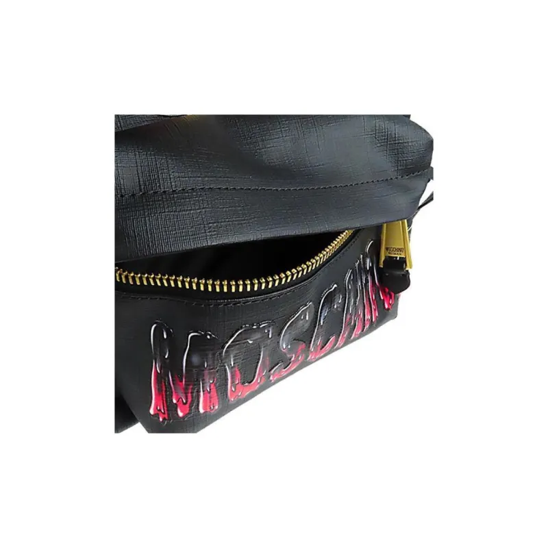 MOSCHINO PVC Backpack Men's Black-9