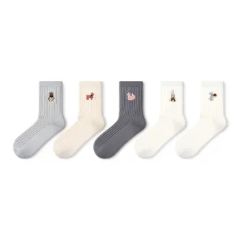 Primeet Mid Calf Socks Women's 5 Pack
