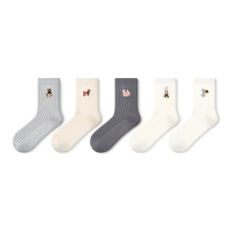 Primeet Mid Calf Socks Women's 5 Pack-0