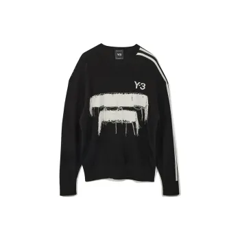 Y 3 Free Shipping With AdiClub Y 3 Graphic Knit Crew Sweater