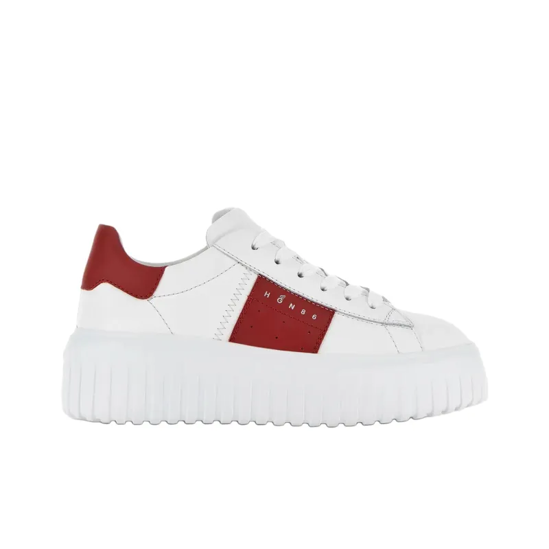 HOGAN H Stripes Low Top Casual Shoes Women's Red-1
