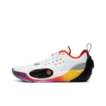 LiNing Full City 13 Cushioning Wear Resistant Rebound Low Top Basketball Shoes Men's White Gold