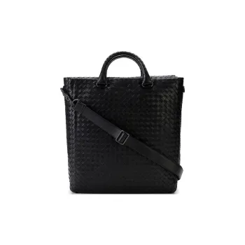 Bottega Veneta Bottega Veneta Luggage Collection Calfskin Shoulder Bag Medium Size Women's Black