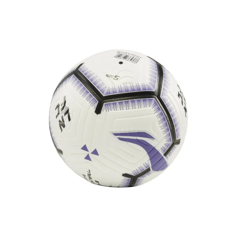 LiNing Size 5 Soccer PU Unisex White/Purple-2