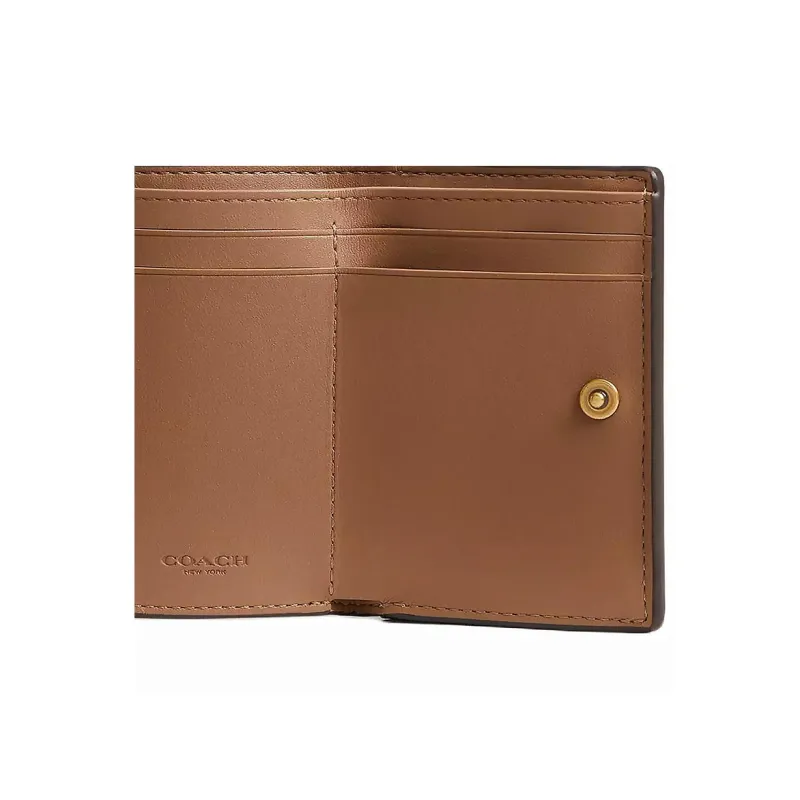 COACH Coated Canvas Wallet Mini Women's Black Umber-3