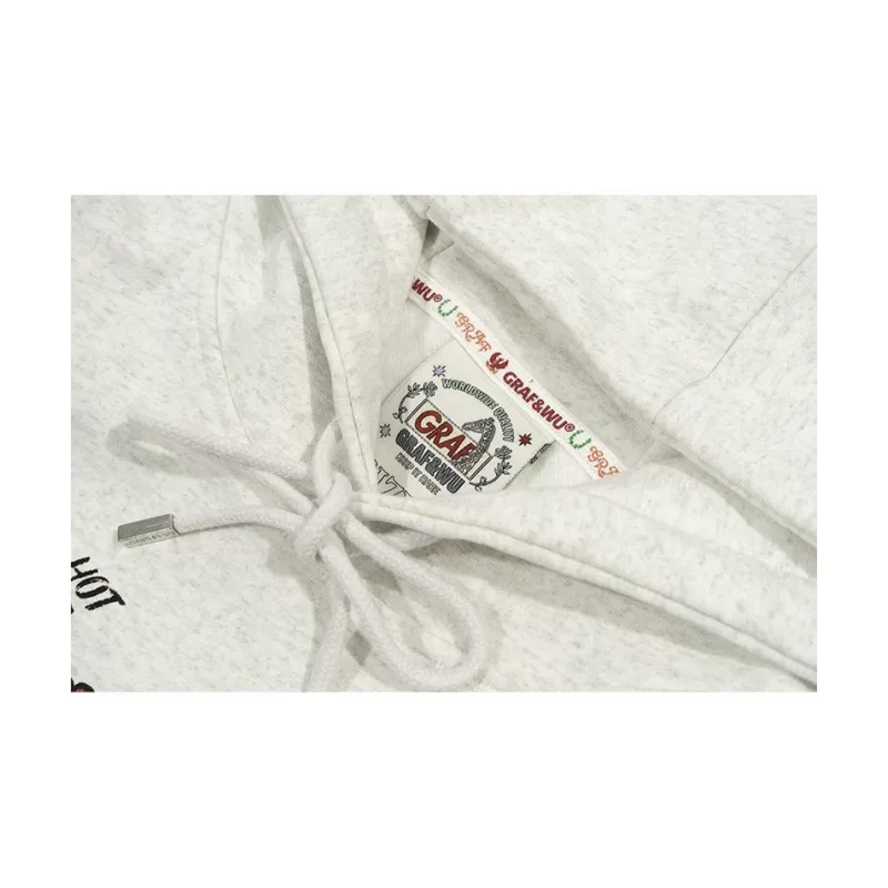 GRAF Sweatshirts Unisex Gray, White, Green Dragon Hoodie-2