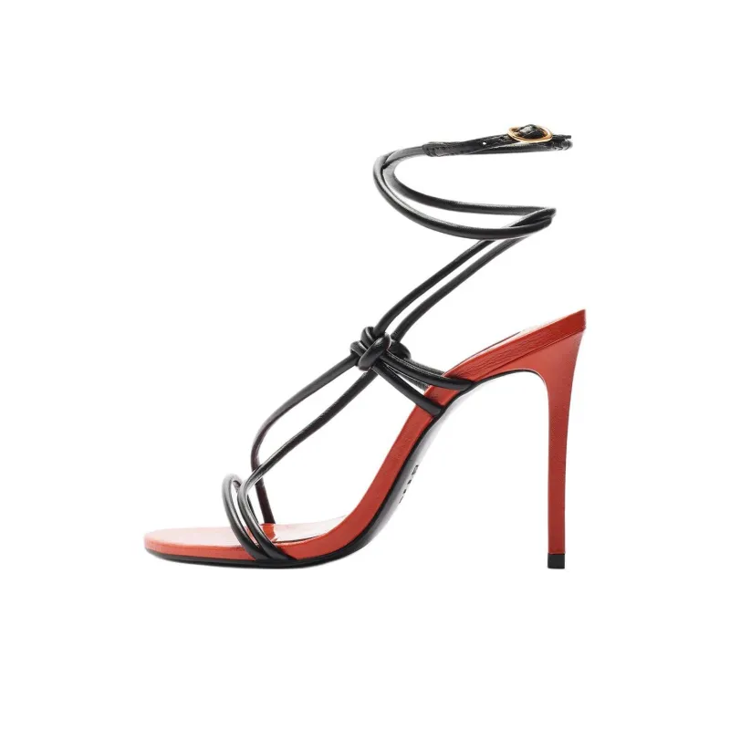 Schutz Malta One Strap Sandals 11cm Women's Black-0