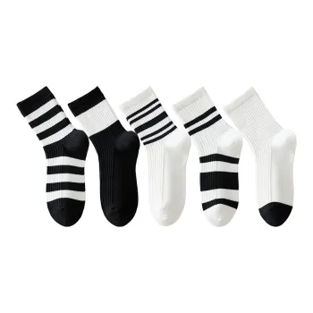 MIIOW Mid Calf Socks Unisex 5 Pack